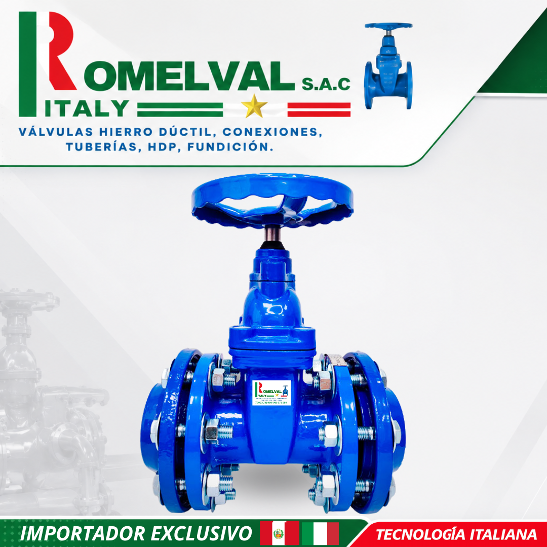 Válvula Compuerta Bridada con Adaptador Rapido HDPE